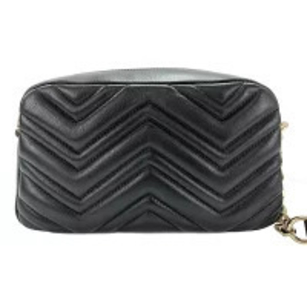 Gucci GG Marmont Leather Shoulder Bag Black